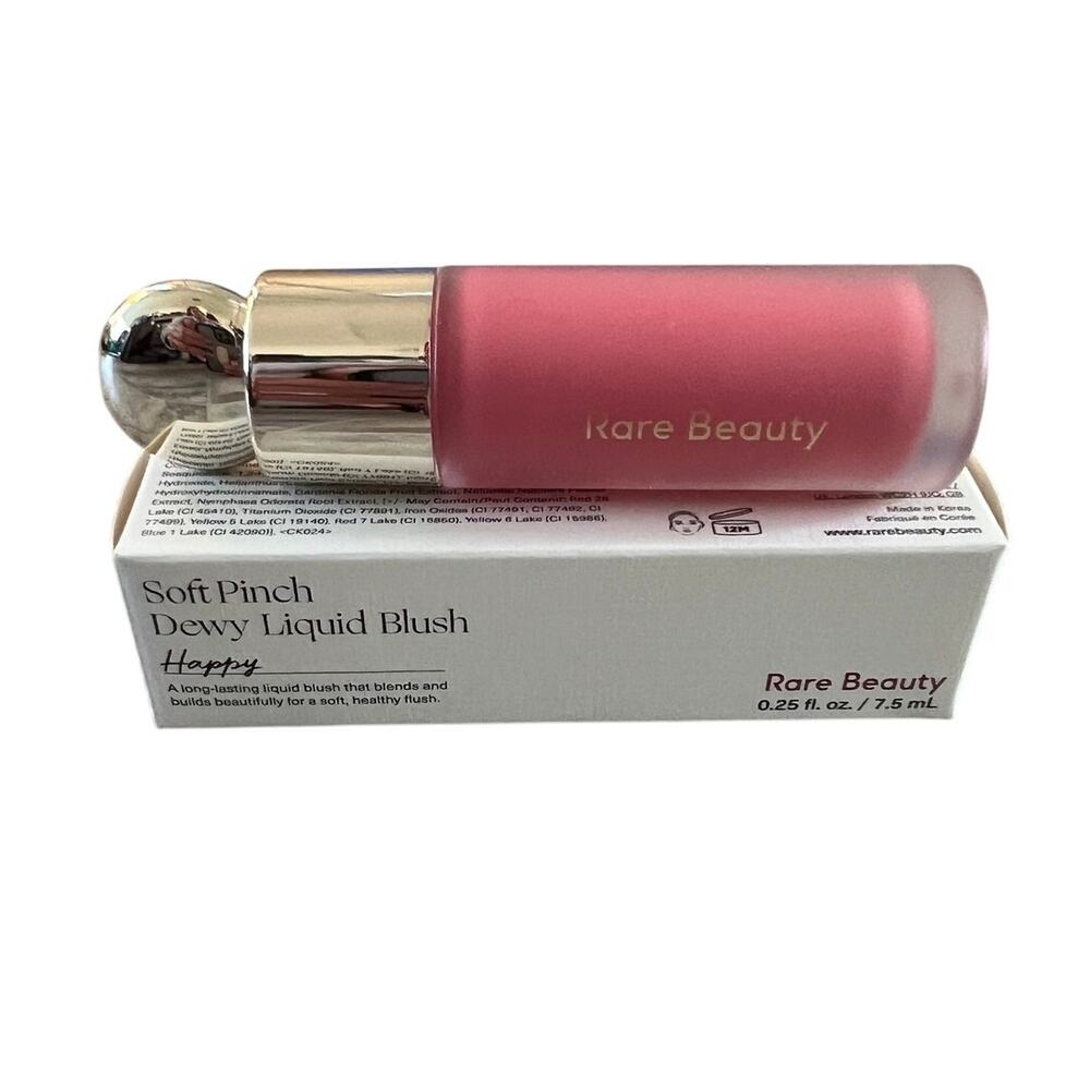 NIB Rare Beauty Soft Pinch Liquid Blush Happy Dewy Cool Pink Full Size